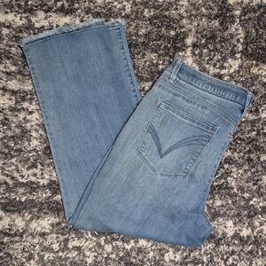 Sz 14 Democracy Light Blue Distressed Ankle Jeans